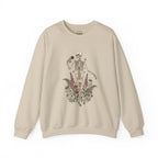 Skeleton with Blooms Crewneck, Gothic Botanicals sweatshirt