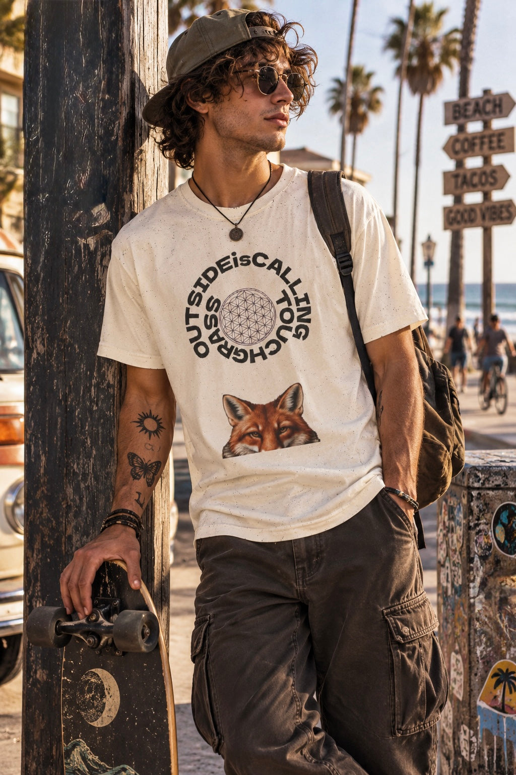 Touch Grass Fox — Outside Is Calling | Super-Soft Unisex T-Shirt — view 8