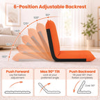 Adjustable Floor Chair with 6 Reclining Positions