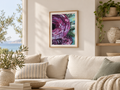 Rosie Posie – Purple Abstract Floral Original Reproduction Fine Wall Art Print | Moody Oil Painting Decor — product image 3