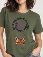 Touch Grass Fox — Outside Is Calling | Super-Soft Unisex T-Shirt — view 5