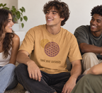 Curiosity Tee — 'Feed Your Curiosity' Flower of Life Graphic T-Shirt — view 1