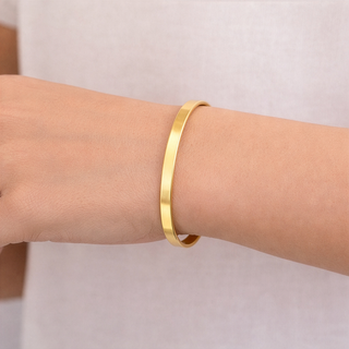 Engravable Cuff Bracelet — "Make it yours" Personalized Bangle Gift — view 3