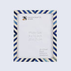 Poster Frames Chevron Collection Bone Inlay, Blue, 3 Sizes