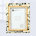 Picture Frames Abstract Ink Art Collection Resin Inlay - Ivory, 4x6 & 5x7