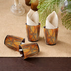Whiskey Shot Cups Set Crossroad Pattern Real Ox Horn 6.5 oz, Pack 4, 8 & 12