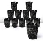 Whiskey Shot Cups Set Web Pattern Real Ox Horn 6.5 oz, Pack 4, 8 & 12