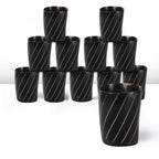 Whiskey Shot Cups Set Twist Pattern Real Ox Horn 6.5 oz, Pack 4, 8 & 12