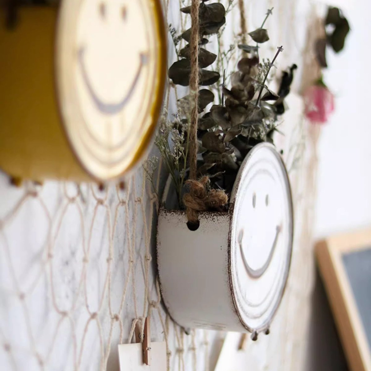 Happy Face Hanging Planter