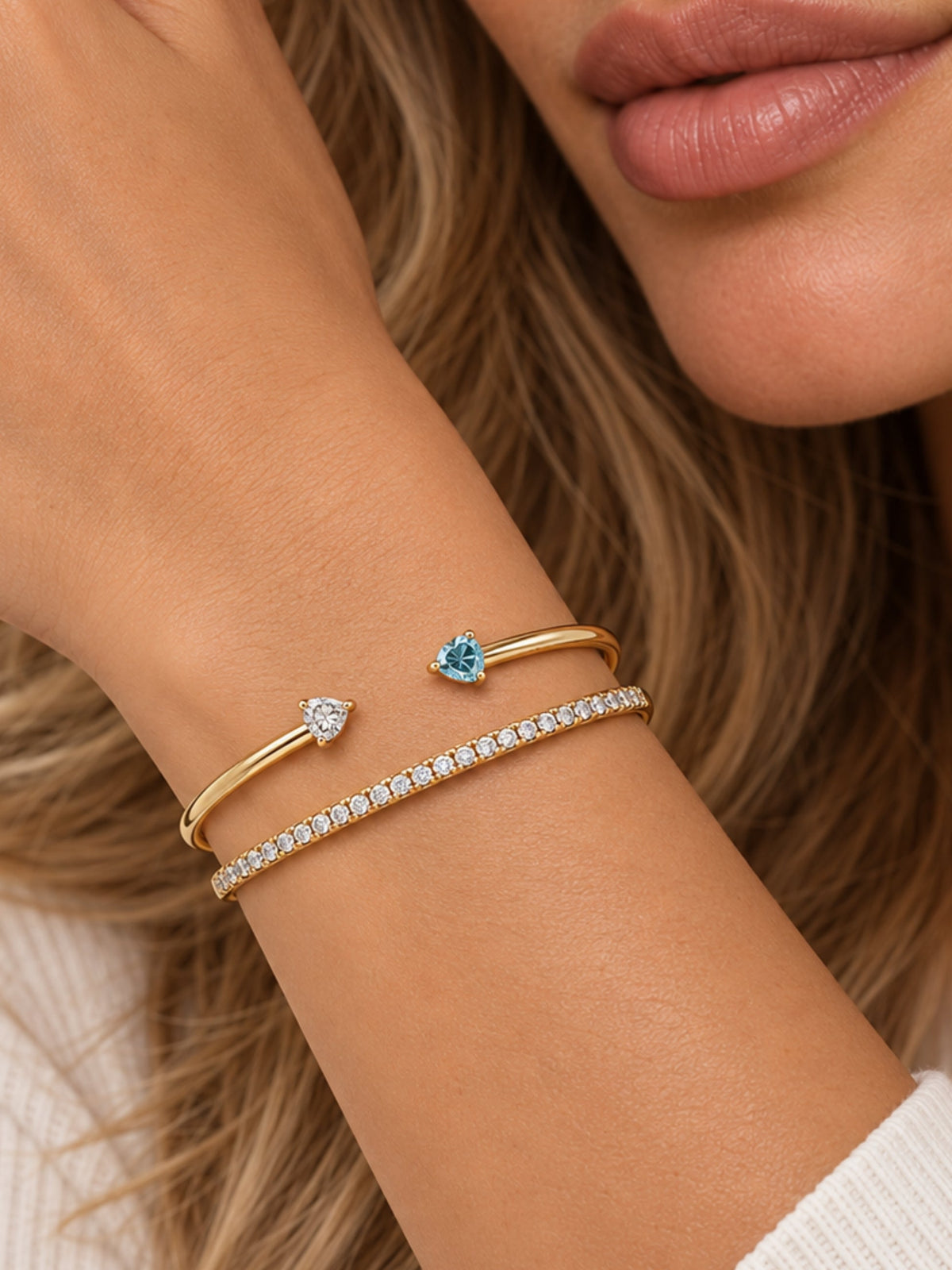 Gold Filled Thin Pave Cuff