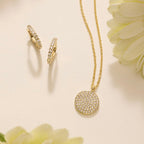 Pave Disc Necklace