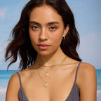 Pave Disc Necklace