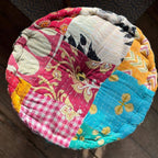 Hand Embroidered Floor Pouf