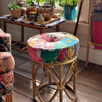 Hand Embroidered Floor Pouf