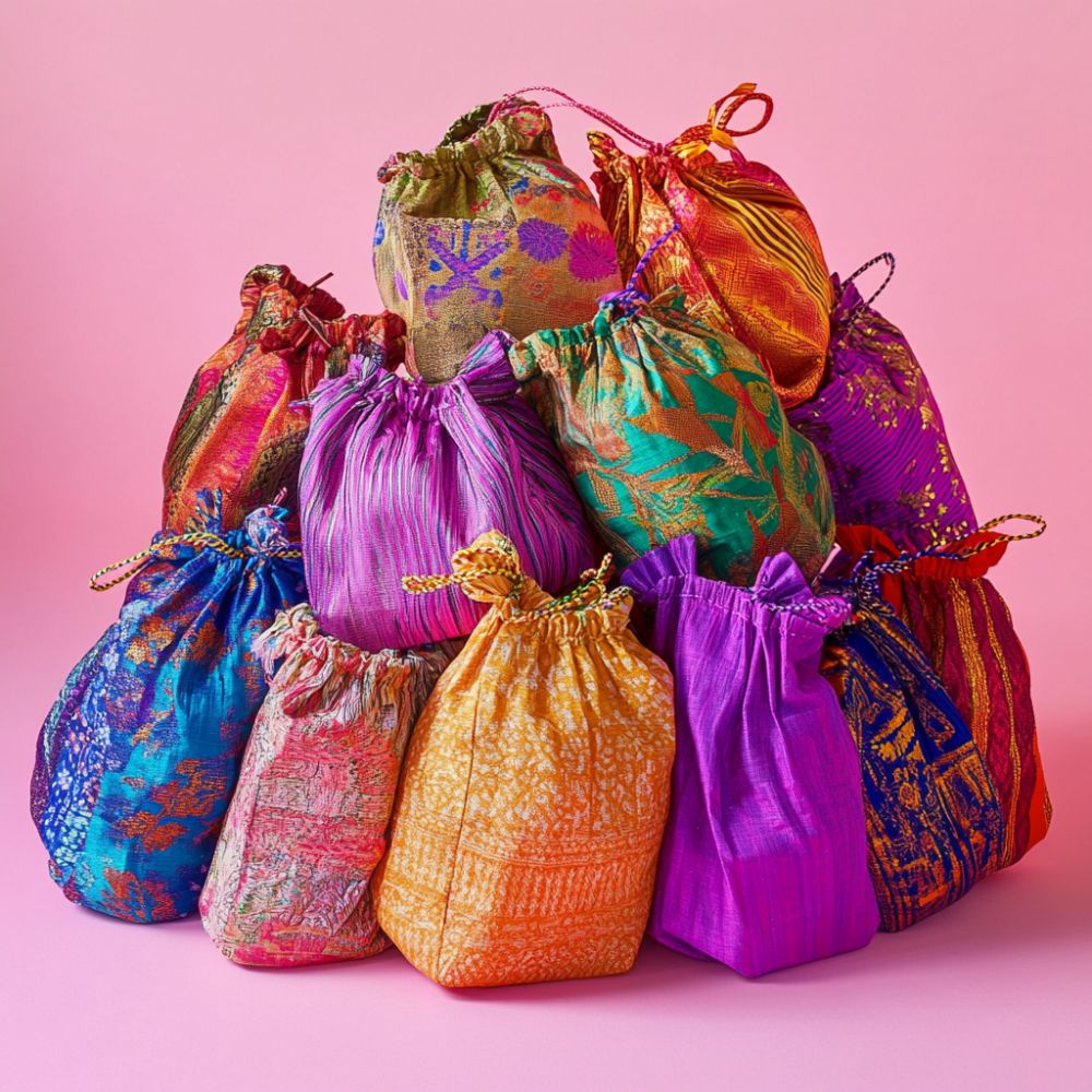Reusable Sari Silk Project + Gift Bag