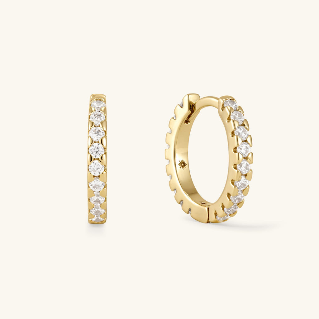 Diamond Huggie Set