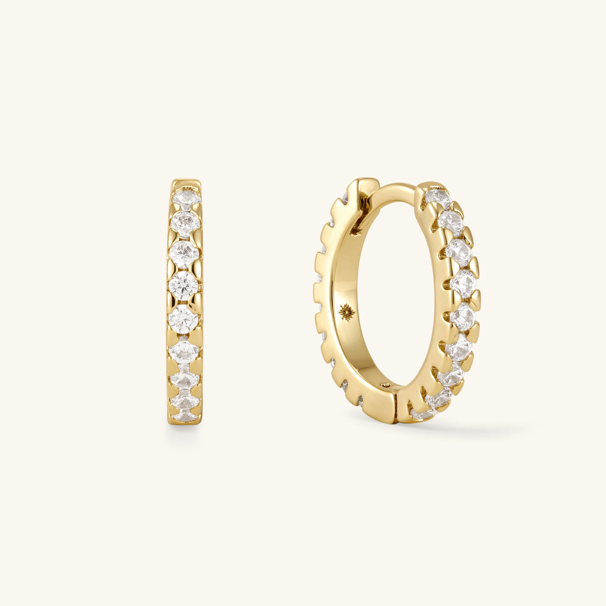 Diamond Huggie Set