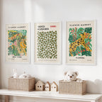 Flower Market, Kusama Art Prints. Modern Tropical Wall Decor