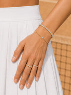 Gold Filled Diamond Oval Stone Bracelet