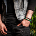 Steady Mind - Malachite & Onyx Double Bracelet