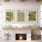 Flower Market, Kusama Art Prints. Modern Tropical Wall Decor