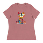 “Yarn Whiskers” Women’s Relaxed Fit T-Shirt – Designed by Nicole Snow