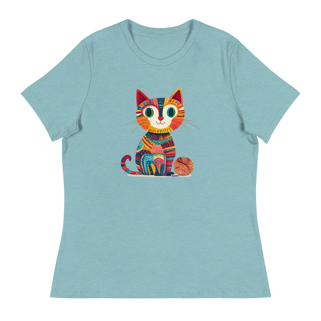 “Yarn Whiskers” Women’s Relaxed Fit T-Shirt – Designed by Nicole Snow