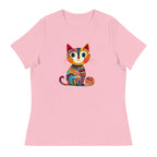 “Yarn Whiskers” Women’s Relaxed Fit T-Shirt – Designed by Nicole Snow
